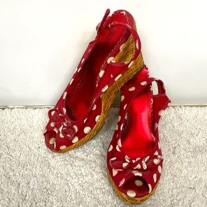 Red Polka Dot Wedges